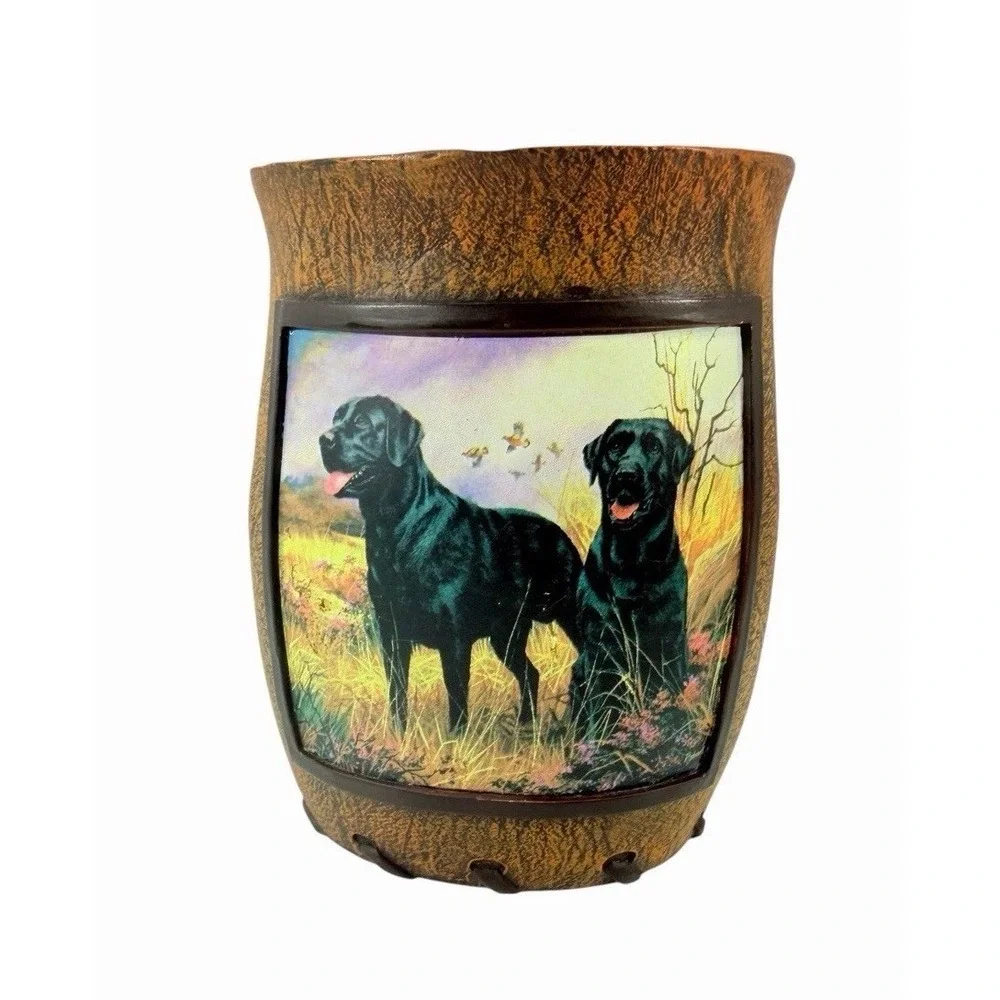 Country Labrador Dogs Tumbler Bathroom Utensil Cup Desk Organizer Robert J May
